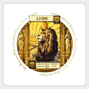 the astrological tarot – leo, le lion Sticker